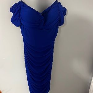WINDOR Dark blue Runched Mini Dress.